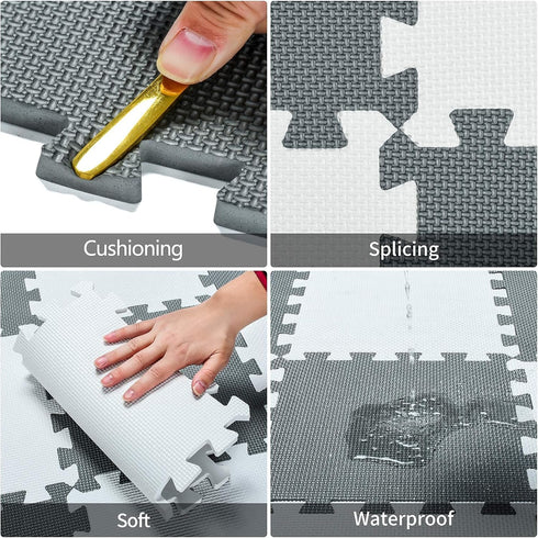 18 QC-Db18N qqpp EVA Rubber Tiles Interlocking Puzzle Foam Floor Mats - Baby Play Mat for Playing | Exercise Mat