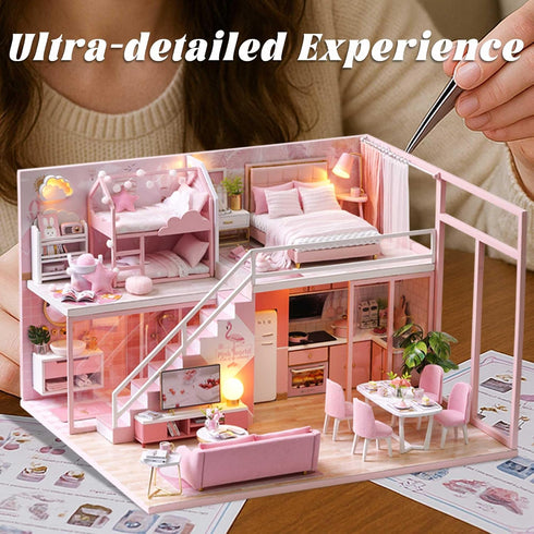 Creative Miniature Dollhouse Kit with Furniture - Perfect Gift for Art Lovers