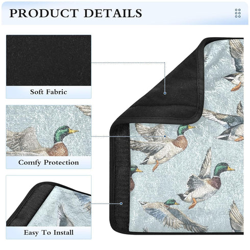 Vdsrup 2 Pack Seat Belt Covers Mallard Ducks Car Seat Strap Covers Super Soft Car Seat Neck Cover for Boys Girls Adults