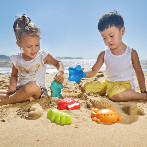 Set, Pack, Hape Beach Toy Essential Sand Toy Mesh Bag Included