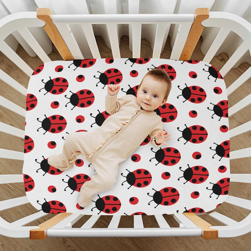 Set, Mattress#194 Fitted Crib Sheets for Boys Girls, Soft Breathable Comfortable Ladybug Baby Sheet Crib Sheets Fits
