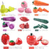 CARLORBO 2 Wooden Play Food for Kids Kitchen - Toys Food Vegetables and Fruit for Year Old Boys Girls Role Pretend Play