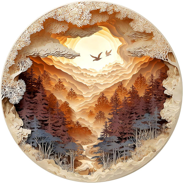 1000 Piece Puzzle for Adults - 3D Cave Forest Jigsaw Puzzles Paper-Cutting