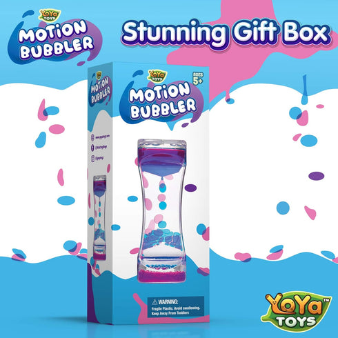 YoYa Toys Liquimo - Liquid Motion Bubbler 1 Pack, Sensory Fidget Toy for Kids & Adults, Hourglass Bubble Timer