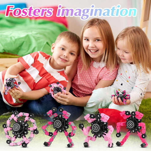 Fidget Toys for Teen Girls, Transformable Fidget Spinners for Autism ADHD Stress Relief for Kids
