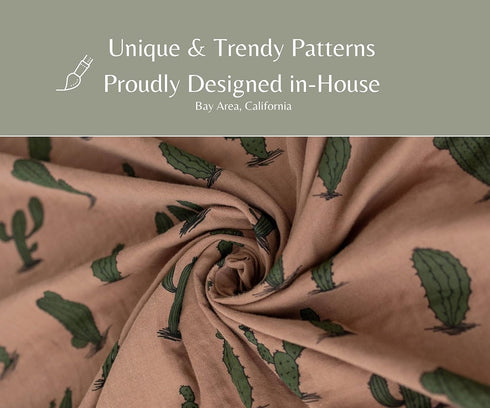 Leyl&Ari Muslin Swaddle Blanket - 100% Organic Cotton Lightweight Receiving Wrap for Infant & Newborn (Cactus, 47X47)