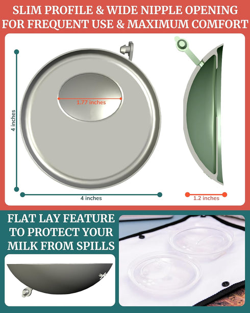Idaho Jones Breast Milk Collector Shells | Soft Milk Catchers | Don't Waste Your Milk in Nursing Pads, Save it