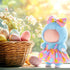 Simgoing 3 Pack 17cm Set Easter Doll Clothes Cute Pink Easter Egg Green Clover Red Heart Outfit for Valentine St.