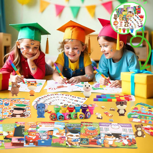 192 Set BenLouis Pcs Graduation Party Favors for Kids Preschool Kindergarten Classroom Gifts Prize Coloring Books Bulk