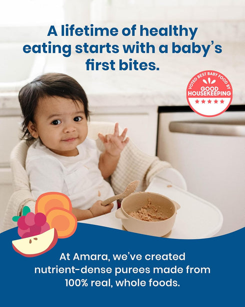 2 10 Amara Organic Baby Food | Oats and Berries | Baby Cereal to Mix With Breastmilk, Water, or Baby Formula | Baby