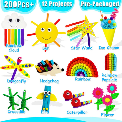 12 1 4-8 3 4 5 6 7 8 MHMYDIS First Craft Kit for Kids - in No Mess Creative Arts and Crafts kit for Kids Ages - Toddler