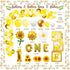 Hombae 132 1st Sunflower First Party Decorations, PCs Sunflower Birthday Decorations Backdrop Balloon Garland Monthly