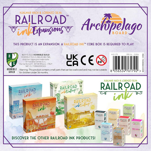 Railroad Ink Challenge: Archipelago Boards Set, Strategy Board Game Expansion for 1 to 4 Players, Ages 8+