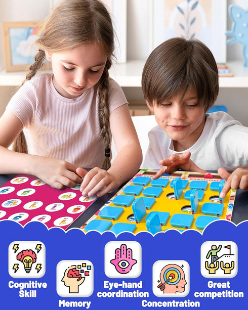 3-5 4-8, 4-6, 3-5 4-8, Matching Memory Game for Kids Ages Board Games for Car Airplane Camping Travel Toys Games