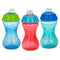 Nuby Clik-It Soft Spout No-Spill Easy Grip Sippy Cup for Boys - 10 Oz (3-Pack) - 6+ Months