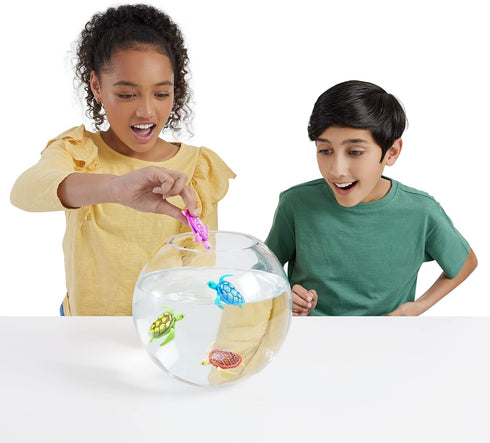 Swimming (2 Pack) Robo Alive Robo Turtle Robotic Turtle (Orange + Blue) by ZURU Water Activated, Comes with Batteries