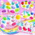 OCTERIC 150 Pack Pack Mochi Squishy Toys Kawaii Squishies Stress Relief Toys Boys Girs Party Favors Bulk Birthday Gifts