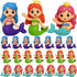 Leyndo 24 Pcs Rubber Mermaid Decoration 2.36 inch Small Squeaky Mermaid Toy