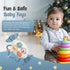 FD Falcon (2 1) Baby Rattle Teether in Candy Shape with Animals Theme, Musical Learning and Lighting, BPA-Free, Safe