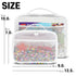 4 Packs Set, holay PVC Zippered Blocks Toy, Clay, Board game Storage Organizer Case (Name Tag, Manual Pocket) (White