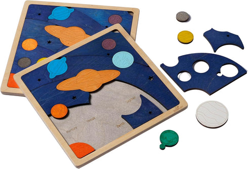 SOLAR SYSTEM and PLANETS Puzzle for Kids - 18 Piece Jigsaw Educational Toy and Gift for Boys Girls Ages 3+