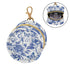 YETTASBIN Blue Flower Portable Pacifier Holder Case with Metal Hook Buckle & Zipper for Diaper Bag and Stroller