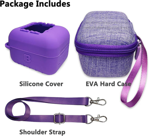 JCHPINE Hard Carrying Case and Silicone Cover for Bitzee Interactive Toy, Accessories Case, Purple Case Only