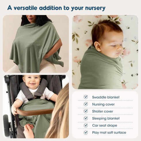 2 Pack 33 44 Cozy GRSSDER Newborn Swaddle Blanket, Ultra Soft Stretchy Jersey Knit Extra Large Size x Receiving