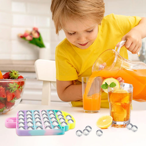Woplagyreat 3 4 5 7 8 Ice Cream Fidget Toys, Push Bubble Sensory Toy for Kids Toddler Age Silicone Stress Relief Small