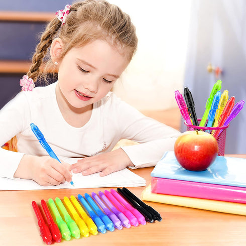 GIFTINBOX Invisible Ink Pen, 28PCS Spy Pen for Kids with UV Light Magic Marker for Secret Messages