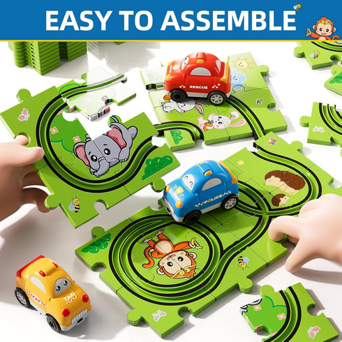 2 3 4 5 73 Set 1-3 2-4 3-5 4-6, 2 3 4 5 Bennol Toddler Toys Gifts for Year Old Boys, Jigsaw Puzzle Race Track Car Toys