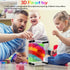 3D Pin Art Toy, Unique Metal 3D Pin Art Board Impression Toy for Kids, Size 3.75” X 5” (Rainbow, Plastic)
