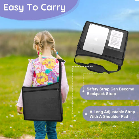 UTOLOVE Kids Travel Tray, Kids Travel Trays for Car Seat, Road Trip Essentials for Toddler, Carseat Lap Tray with Dry