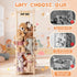 LAMU Stuffed Animal Storage, Wooden Zoo Stuffed Animal Holder with Elastic Cords, Space Save Toy Organizer, Extra Large