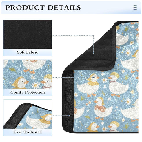 Vdsrup 2 Pack Seat Belt Covers White Ducks Car Seat Strap Covers Super Soft Wearing Bonnets Car Seat Neck Cover