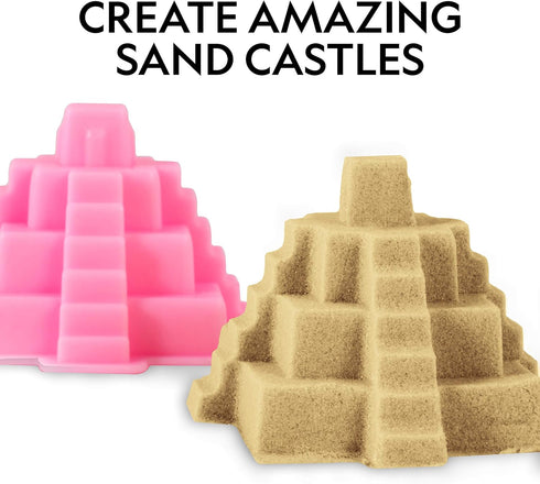 NATIONAL GEOGRAPHIC Play Sand - 12 Lbs. Natural Sand with Castle Molds - Fun Sensory Activity