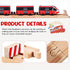 8 Liliful Pieces Wooden Train Track Bumpers, Male and Female Bumpers Wooden Train Track Accessories, Multi Style