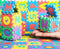 36 Pcs Foam Mat 2 x 2 Inch Interlocking Alphabet and Numbers