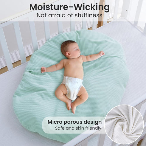 lasoftan 40 30 inches, 2 Jersey Swaddle Blanket, Ultra Soft Stretchy Receiving Blanket, Baby Girl Newborn Rainbow