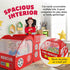 Kiddey Fire Truck Play Tent for Kids - Firetruck Tents with Sirens and Fireman Sound Button for Girls, Boys, & Toddlers