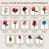 Linkowin Set, 14 6+, 1316 Flower Bouquet Building Flowers Building Block Toy for Mother's Day Roses Plant Botanical