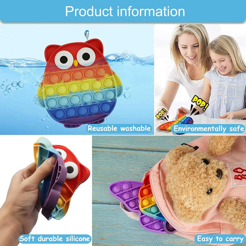 AIZIXIN Pop Bubble Fidget Sensory Toys, Squeeze Sensory Toys, Novelty Gifts for Boys and Girls, Stress Relief