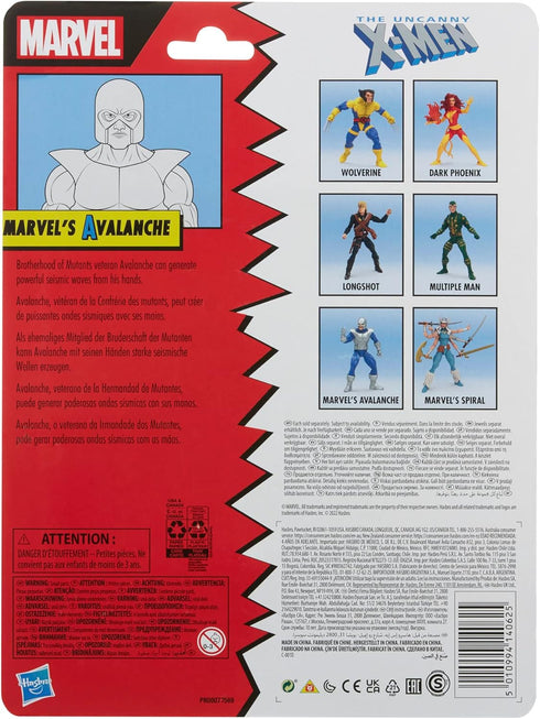 Marvel Legends Series X-Men Classic Avalanche Action Figure Toy, 6-inch, 2 Accessories, for Ages 4+