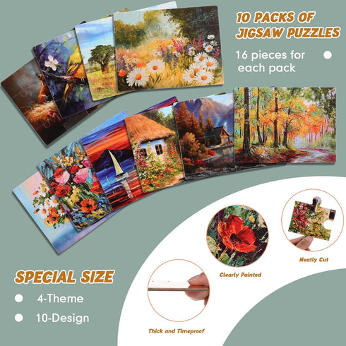 10 Pack 16 9.45 12.6 Inch(Vivid) Hiboom Piece Large Jigsaw Dementia Puzzles for Alzheimers Senior Easy Puzzles Dementia