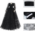11.5 Inch E-TING Exquisite Handcrafted Black Lace Gown Evening Gala Dress for Girl Doll