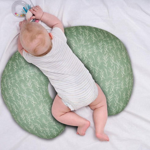 Set Sage Minky Toddler Blanket and Nursing Pillow Cover