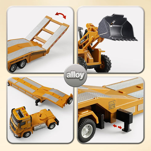 Set 1:40 1:55 3-8, Construction Carrier Trucks Toy Alloy Inertia Driving & Simulation Model Vehicles Toys, Including