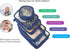 5 Set, Piece Diaper Bag Organizer Pouch Clear with Straps and Pacifier Case - Navy