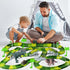 Dinosaur Toys, 252 PCS Create A Dinosaur World Road Race Tracks, Flexible Track Playset, 2pcs Dinosaur Car for 3 4 5 6