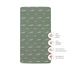 100% 360, Babyletto Organic Cotton Crib Sheet, GOTS-Certified, Fitted Ultra-Soft and Breathable Muslin - Ocean Waves